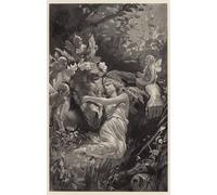 RZHRHJES Vintage Impressions sur Toile Abstrait Tableau Peinture sur Toile Portrait Dors alors dit la reine et je t'enroulerai dans mes bras par Harold Copping Pour la Décoration Murale 60x90cm