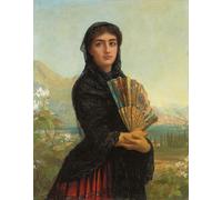 RZHRHJES Vintage Impressions sur Toile Abstrait Tableau Peinture sur Toile Portrait Gibrby Edwin Longsden Long Impression Tableaux Pour la Décoration Murale 60x90cm