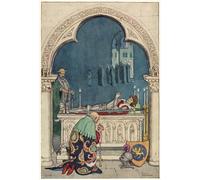 RZHRHJES Vintage Impressions sur Toile Abstrait Tableau Peinture sur Toile Portrait Illustration pour les Aventures de Don Quichotte de William Heath Robinson Pour la Décoration Murale 60x90cm