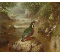 RZHRHJES Vintage Impressions sur Toile Abstrait Tableau Peinture sur Toile Portrait La hantise du -pêcheur par Wainwright Impression Tableaux Pour la Décoration Murale 60x90cm