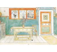 RZHRHJES Vintage Impressions sur Toile Abstrait Tableau Peinture sur Toile Portrait la salle à manger de Carl Larsson Impression Tableaux Pour la Décoration Murale 60x90cm