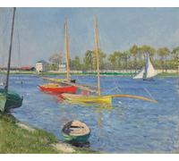 RZHRHJES Vintage Impressions sur Toile Abstrait Tableau Peinture sur Toile Portrait La Seine à Argenteuil par Gustave Caillebotte Impression Tableaux Pour la Décoration Murale 60x90cm