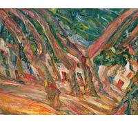 RZHRHJES Vintage Impressions sur Toile Abstrait Tableau Peinture sur Toile Portrait Platanes à Céret par Chaim Soutine Impression Tableaux Pour la Décoration Murale 60x90cm