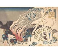 RZHRHJES Vintage Impressions sur Toile Abstrait Tableau Peinture sur Toile Portrait Poème de Minamoto No Muneyuki Ason de Katsushika Hokusai Impression Tableaux Pour la Décoration Murale 60x90cm