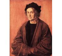 RZHRHJES Vintage Impressions sur Toile Abstrait Tableau Peinture sur Toile Portrait Portrait du père de Dürer chez Albrecht Dürer Impression Tableaux Pour la Décoration Murale 60x90cm