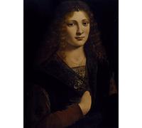 RZHRHJES Vintage Impressions sur Toile Abstrait Tableau Peinture sur Toile Portrait Portrait d'un jeune homme peut-être Girolamo par Antonio Boltraffio Pour la Décoration Murale 60x90cm