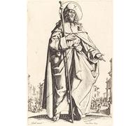 RZHRHJES Vintage Impressions sur Toile Abstrait Tableau Peinture sur Toile Portrait Saint le Grand de Jacques Callot Impression Tableaux Pour la Décoration Murale 60x90cm