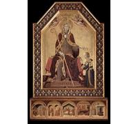 RZHRHJES Vintage Impressions sur Toile Abstrait Tableau Peinture sur Toile Portrait Saint Louis d'Anjou Couronne Robert Ier de Naples Peinture de Simone Maritini Pour la Décoration Murale 60x90cm