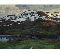 RZHRHJES Vintage Impressions sur Toile Abstrait Tableau Peinture sur Toile Portrait un soir d'été de Helmer Osslund Impression Tableaux Pour la Décoration Murale 60x90cm