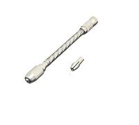 RZLZGBMKM Mini-perceuse manuelle semi-automatique en aluminium, mandrin hélicoïdal manuel, forets hélicoïdaux de 0,2 for 3 mm, outils perforation manuels foret(Silver -20Pcs-B)