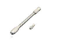 RZLZGBMKM Mini-perceuse manuelle semi-automatique en aluminium, mandrin hélicoïdal manuel, forets hélicoïdaux de 0,2 for 3 mm, outils perforation manuels foret(Silver -10Pcs-A)