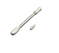 RZLZGBMKM Mini-perceuse manuelle semi-automatique en aluminium, mandrin hélicoïdal manuel, forets hélicoïdaux de 0,2 for 3 mm, outils perforation manuels foret(Silver -10Pcs-B)
