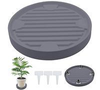 RZMZBY Support de Pot de Fleurs à Roues,Base De Pot De Fleur avec Roue Universelle,Support Roulant Plantes, pour Plantes en Pot, seaux d'eau, Ventilateurs de Sol, purificateurs d'air(28.3cm Gris)