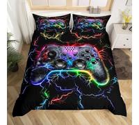 RZPFQB Console Jeu vidéo Housse de Couette 1 Personne 140 x 200 cm Gamer Parure de Lit en Microfibre pour Enfant GarçOn Fille Ado Game Controller Ensemble de lit