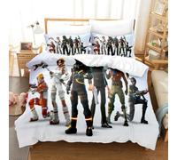 RZPFQB Gamer Housse de Couette Fortnite 1 Personne 140 x 200 cm Gaming Parure de Lit en Microfibre pour Enfant GarçOn Fille Ado Jeu de Tir Ensemble de lit