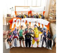 RZPFQB Gamer Housse de Couette Fortnite 1 Personne 140 x 200 cm Gaming Parure de Lit en Microfibre pour Enfant GarçOn Fille Ado Jeu de Tir Ensemble de lit