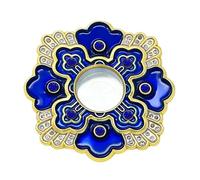 RZRHMUHN Boîte à reliquaire orthodoxe, traditionnellement fabriquée à la main avec des détails exquis, convient pour la collection et les cérémonies religieuses (S-bleu)