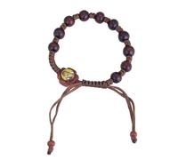 RZRHMUHN Bracelet de prière orthodoxe orientale en bois réglable tressé fait à la main avec perles et décoration de l'icône de Jésus et de Marie pour la dévotion religieuse