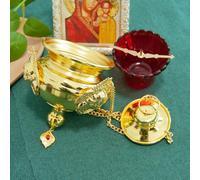 RZRHMUHN Lampe à huile orthodoxe avec chaîne en alliage de zinc à suspendre, motif ange, verre rouge, support de mèche pour prière familiale, décoration d'angle