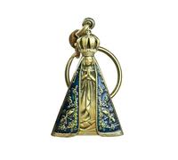 RZRHMUHN Porte-clés Vierge Marie - Souvenirs religieux créatifs catholiques - Porte-clés en alliage - Décorations d'église - Bronze - Taille S, Bronze, S
