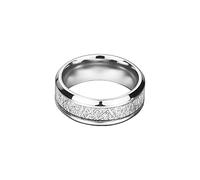 RZRPYFMM Bague En Acier Inoxydable De 8 Mm Bague Tendance Tempérament Japonais Et Coréen Bijoux De Fiançailles Pour Hommes Et Femmes,Argent,10