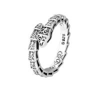 RZRPYFMM Bague Homme Et Femme En Argent Sterling S925, Serpent Vintage, Ouverture Gothique, Bijoux Ajustables,Argent,8#