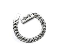 RZRPYFMM Bracelet Vajra Cuba En Argent S925, Bracelet Simple En Argent Personnalisé,Argent,20cm