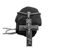 RZRPYFMM Christian Vendredi Saint Croix Pur Étain Pendentif Hommes Religieux Punk Hip Hop Bijoux Accessoires Amulette