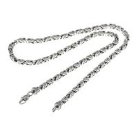 RZRPYFMM Collier En Argent Sterling S925 Pour Hommes, Chaîne De 5 Mm, Fermoir Gothique Vintage En Forme De Pilon Vajra,Argent,60cm（23.6"）