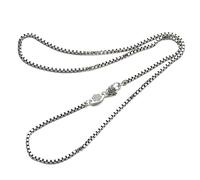 RZRPYFMM Collier Gothique Vintage 3Mm En Argent Sterling S925 Pour Hommes Et Femmes,Argent,65cm（25.5"）