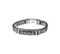 RZRPYFMM S925 Bracelet De Fortune En Argent Sterling Pour Homme, Bracelet En Argent Sterling À Motif Cylindrique Tournant,Argent,20cm