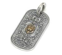 RZRPYFMM S925 Pendentif Lion En Argent Sterling Pour Homme, Collier Vintage Gothique En Corde De Chanvre Tressée,Argent,Single Pendant