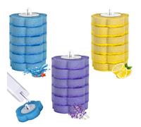 Rzspher Brosse WC jetable, avec 18 recharges de nettoyant, système de nettoyage des toilettes avec têtes de recharge jetables, kit de barre de WC murale (18 têtes de nettoyage de rechange)