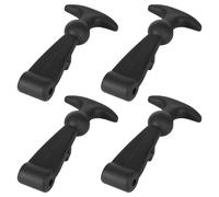 Rzspher Lot de 4 supports de capot en caoutchouc de 12 cm, support de capot élastique, poignée en T flexible, pour boîtes à outils, chariots, moteurs de véhicules
