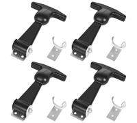 Rzspher Lot de 4 supports de capot en caoutchouc, support de capot élastique, fermeture de capot en caoutchouc, fermeture en T, support de capot universel pour boîtes à outils, chariots, moteurs de