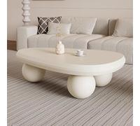 RZTPYS Table Basse Nuage avec 3 Pieds Sphériques, Jolies Tables Basses Modernes, Table D'appoint Irrégulière, Table Basse De Dessin Animé, Table À Thé D'intérieur pour Salon,Blanc,L47.24