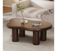 RZTPYS Table Basse Nuage Mignonne, Table Basse Moderne pour Salon, Forme Irrégulière, Table Basse Minimaliste pour Petits Espaces, Table D'appoint Originale pour Bureau, Appartement, Marron, L117 Cm