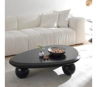 RZTPYS Table Basse Ovale en Forme De Nuage, Jolie Table Basse/À Thé Irrégulière avec Grand Plateau, Table Basse Moderne en Forme De Nuage pour Salon, Bureau, Maison,Noir,S