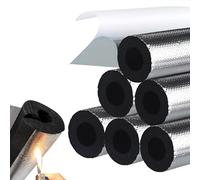 RZUMXOPY Antigel D'extérieur Tube D'isolation Tuyau D'isolation Semi-Fendue Manchon Isolant avec Papier D'aluminium Résistant à l'eau pour Tuyau d'eau De Chauffage (ID) 22mm x (T) 15mm x (L) 0.95m