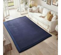 RZUMXOPY Tapis Velours Corail Enfant 2cm Tapis Chambre Tapis de Yoga Tapis Chambre Bebe Tapis Chambre Tapis Enfant pour Antidérapant Ramper 50 x 200 cm Bleu Foncé