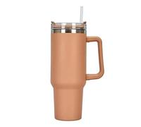 RZXBB Gobelet isotherme à double paroi en acier inoxydable avec paille, 1200 ml, gobelet avec poignée et couvercle, gobelet isotherme sous vide, gobelet de voyage, gobelet de voiture, couvercle de