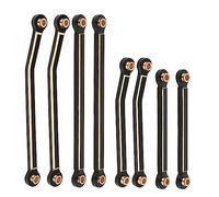 RZXYLRC Laiton Noir Haute Dégagement Châssis Corps Liens Set pour 1/18 RC Crawler TRX4M Métal Mise À Niveau Pièces