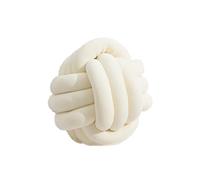 RZYW Coussin De Noeud, Coussin De Canapé, Coussin De Boule De Noeud, Coussin Décoratif, Coussin Noué pour Canapé, Noeud Décoratif Doux Et Rond, Coussin en Peluche,Milk White,D 22cm