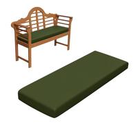 RZYW Coussin de Siège Imperméable de 5 cm D'épaisseur pour l'extérieur, Coussin pour Banc Remplacement en Mousse, Antidérapant Coussin de Banc de Meubles de Jardin Balancelle,Army Green,170x40cm