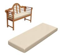 RZYW Coussin de Siège Imperméable de 5 cm D'épaisseur pour l'extérieur, Coussin pour Banc Remplacement en Mousse, Antidérapant Coussin de Banc de Meubles de Jardin Balancelle,Beige,170x50cm