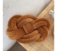 RZYW Coussin Noué Coussin Décoratif Nordique en Forme D'anneau pour Canapé-Lit, Décoration Douce, Coussin Noué pour La Créativité, Coussin De Canapé,Caramel,45 * 35CM