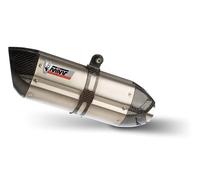 MIVV Silencieux Suono S.030.L7 Slip-On Homologué Argenté Suzuki GSF 650/GSX 650 F 2007-2015