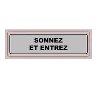 S 11 - Panonceau adhÃ©sif SONNEZ ET E