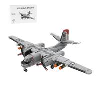 S-2 Tracker Kit de modélisation d'avion militaire ASW avion jouet avec ailes pliables, avirons mobiles, 1:35 Technique jet de combat pour adultes (1757 pièces)