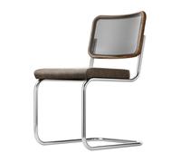 S 32 N Chaise de Salle à Manger Cantilever Chrome/Noyer